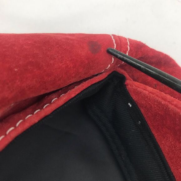 Goorin Red Leather Suede Newsboy Peaky Blinders Cabbie Cap - Picture 12 of 13